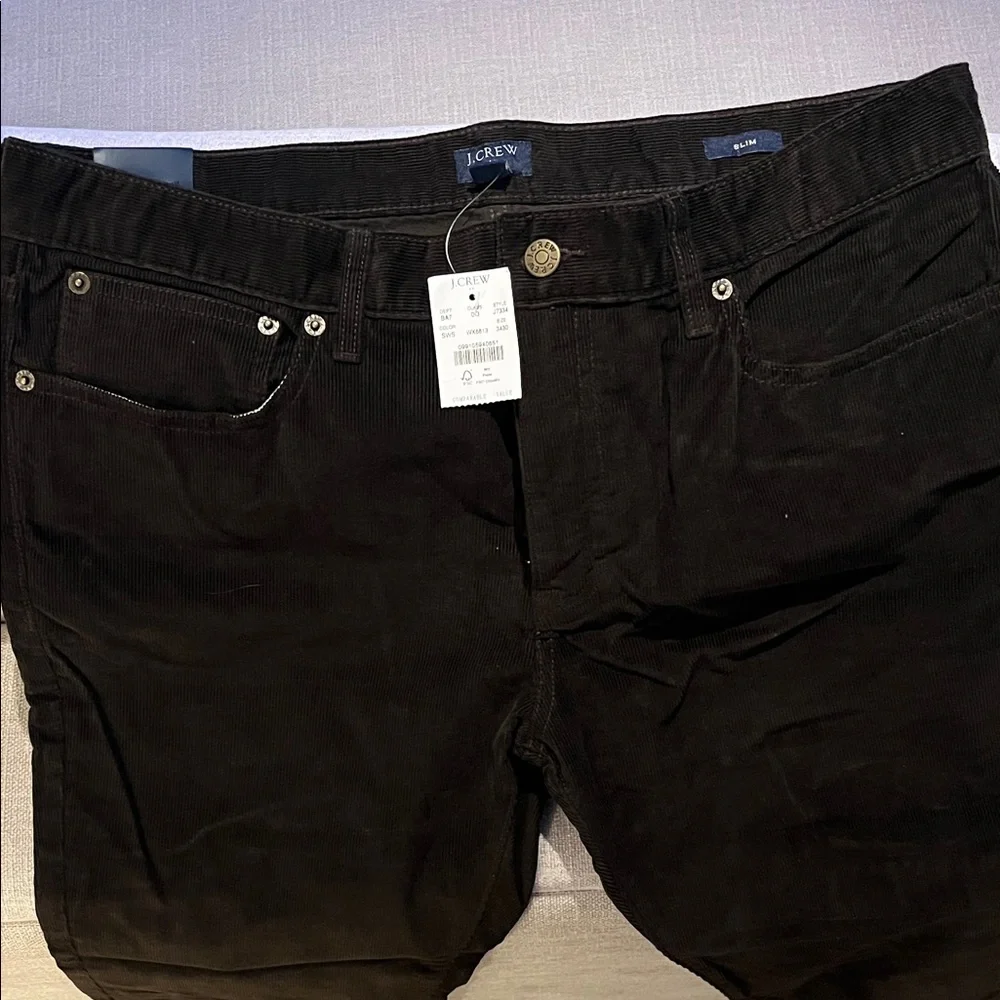 J. Crew Men’s Dark Brown Corduroy Pants Slim Fit